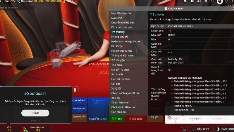 Cách thức tính điểm game Baccarat