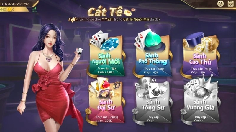 Bài Cát tê thu hút người chơi