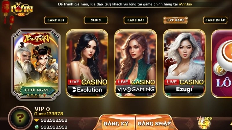 Khám phá những trò chơi Live casino đặc sắc