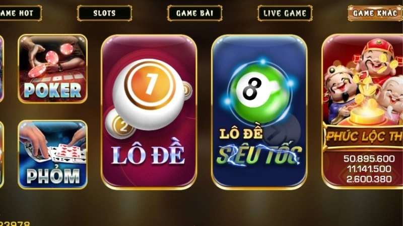 Chơi game lô đề xổ số ăn thưởng cao