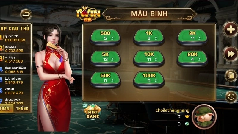 Tổng quan game Mậu binh iWinclub